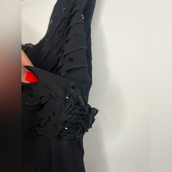 Vintage Lapis Black Sheath Cocktail Dress - Picture 2 of 7